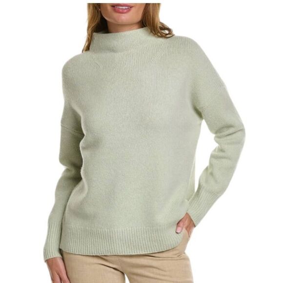 NWT Vince Marled Merino Wool/Cashmere Funnel Neck Sweater size Medium - Picture 1 of 10